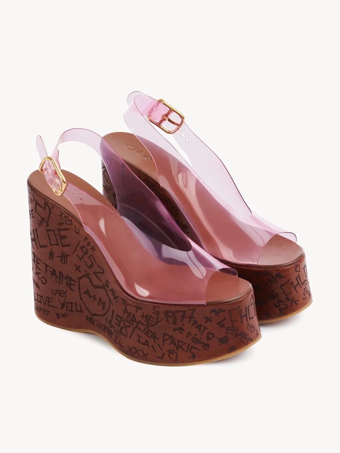 Maxime Wedge Sandal in Pink Fizz, $1145 (approximately P65,095.51), CHLOE, chloe.com